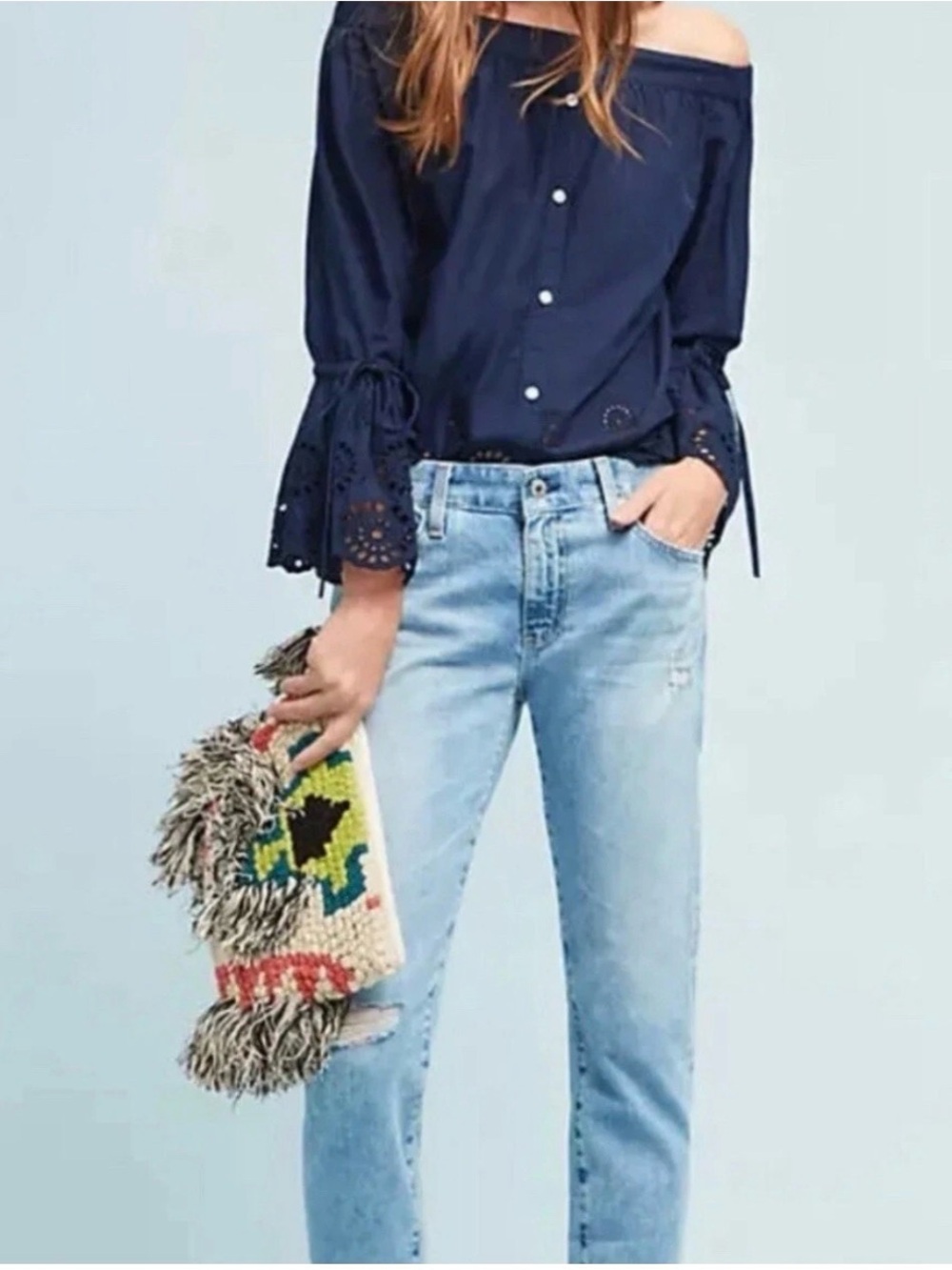 Anthopologie by Isabella Sincrair top off the shoulders Size SMALL